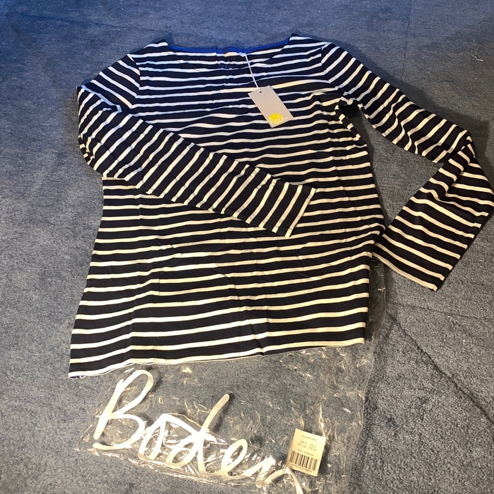 New Boden Long Sleeve Stripe Top